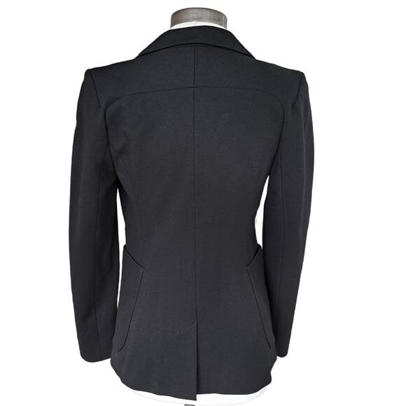 Anthropologie Cartonnier Black Ponte Jacket Blazer Size 6 Tailored Slim Fit - Picture 5 of 10
